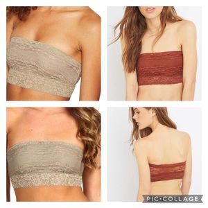 Bundle of 2 Free People Scallop Lace Bandeau Bra
